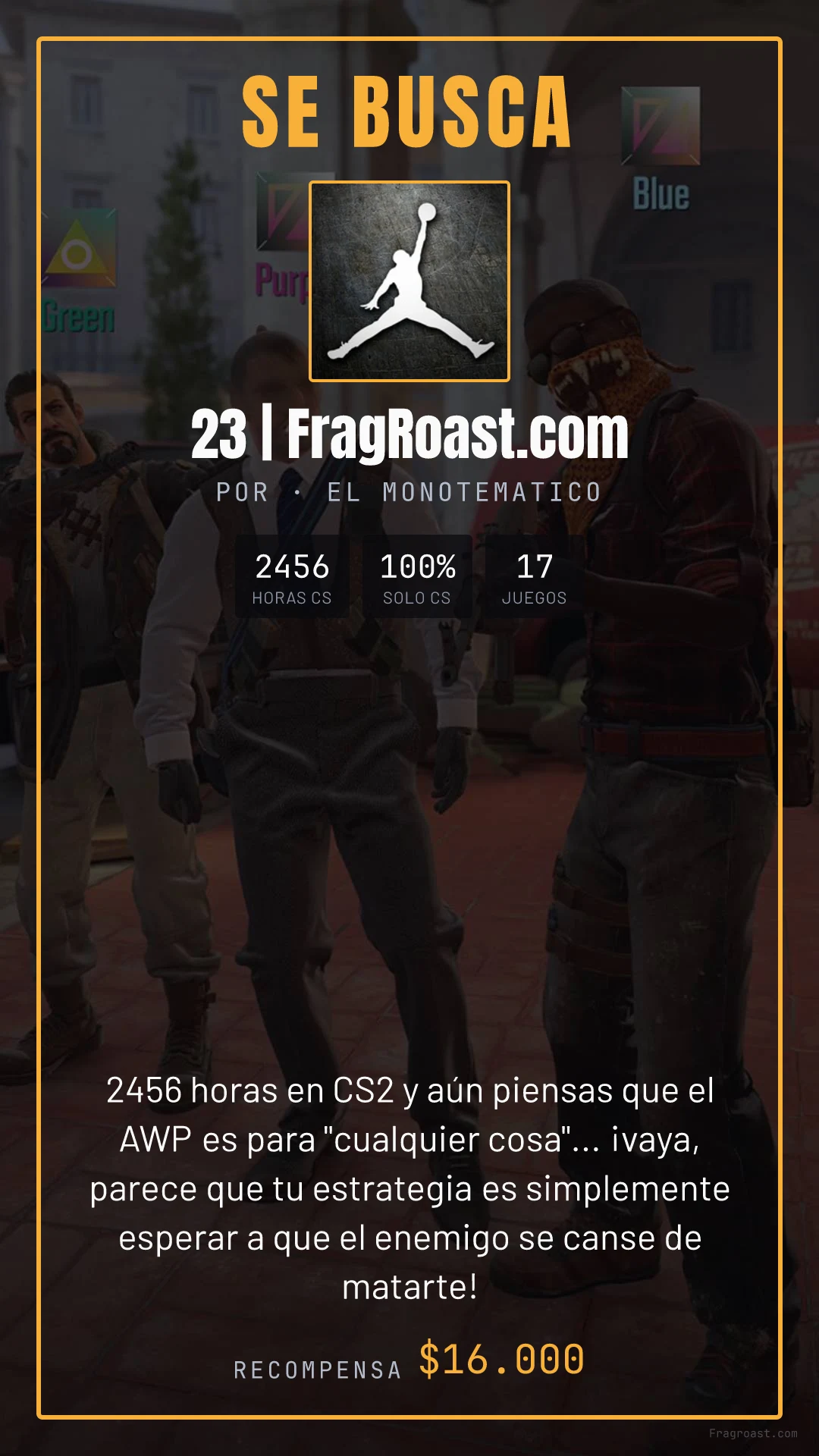 2456 horas en CS2 y aún piensas que el AWP es para "cualquier cosa"... ¡vaya, parece que tu estrategia es simplemente esperar a que el enemigo se canse de matarte!